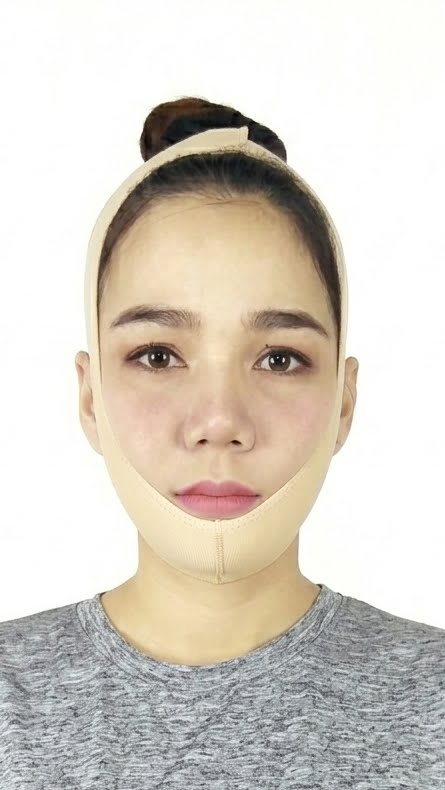 สายรัดหน้าเรียว สำหรับหลังดูดไขมัน เพื่อ หน้าวีเชฟ ลดเหนียง ลดแก้ม
