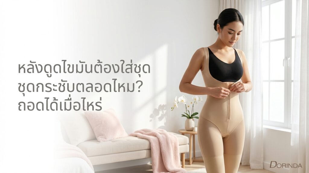 ใส่ชุดกระชับหลังดูดไขมันตลอดไหม