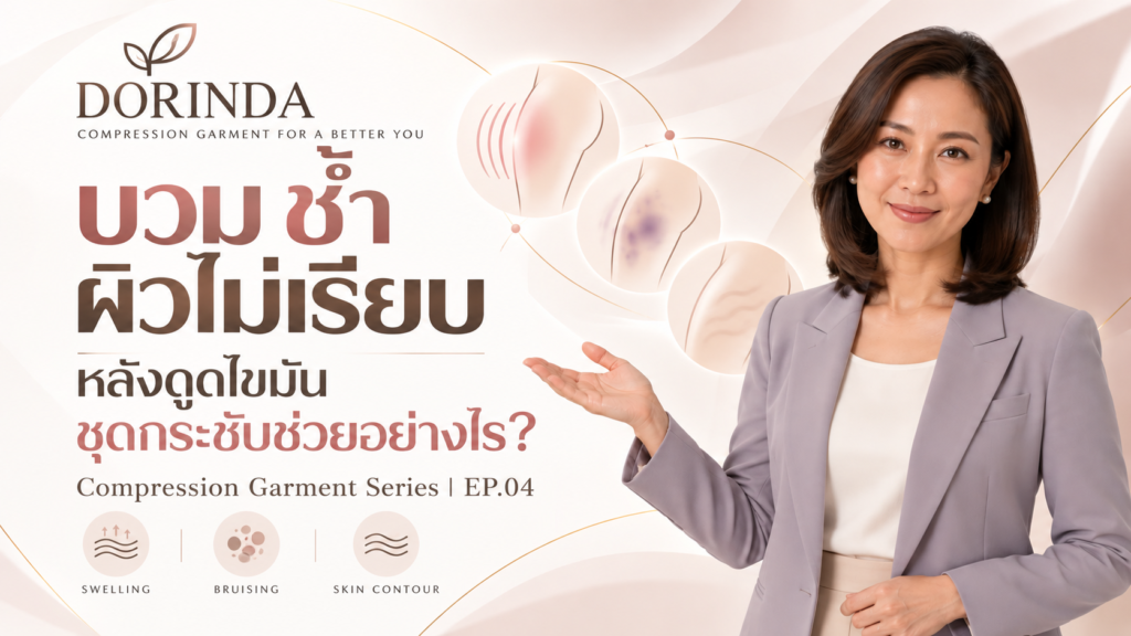 ชุดกระชับกับอาการบวม ช้ำ และผิวไม่เรียบหลังดูดไขมัน